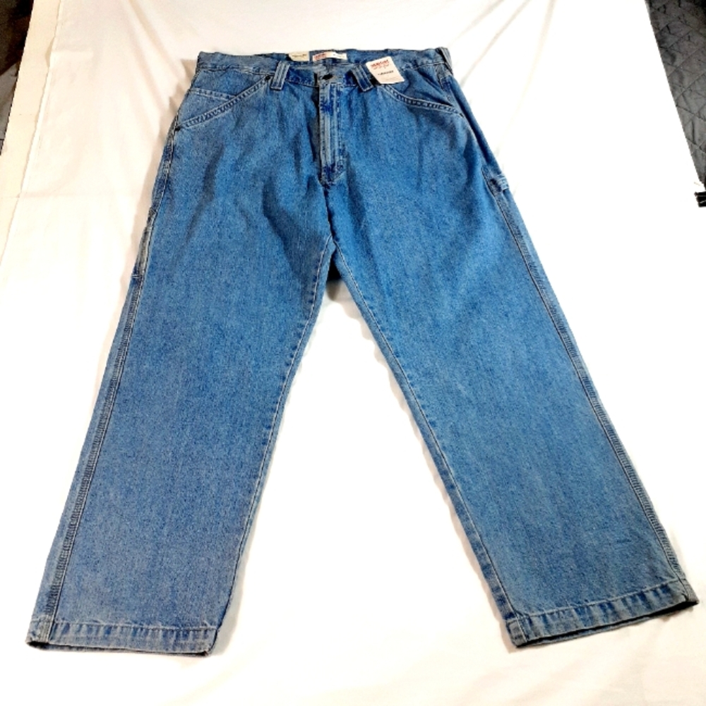 Men's Carpenter Blue Jeans - Picture 2 of 16